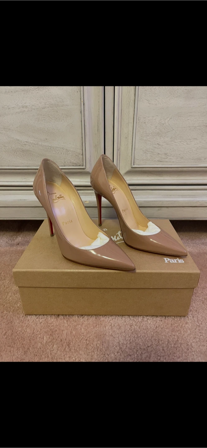 Christian Louboutin Kate 100 Patent Heels Size 34 - photo 2