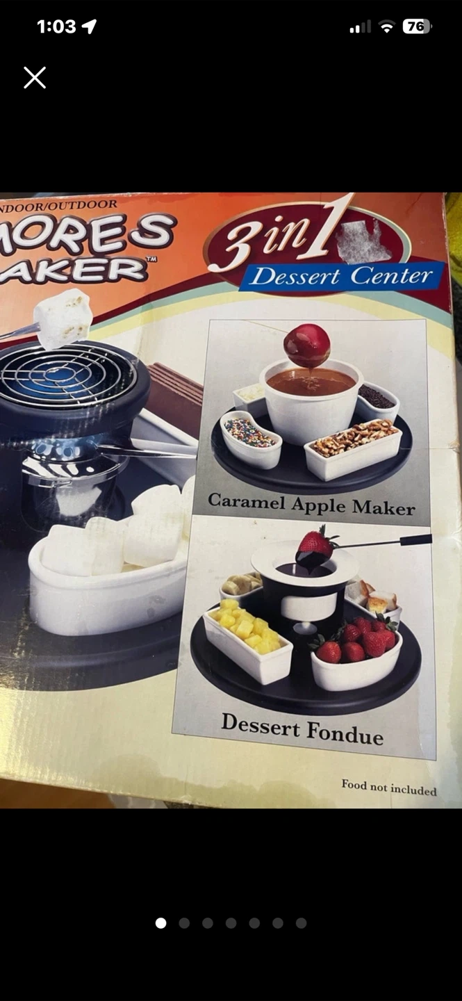 CasaModa 3-in-1 Indoor/Outdoor S'mores Maker Dessert Center