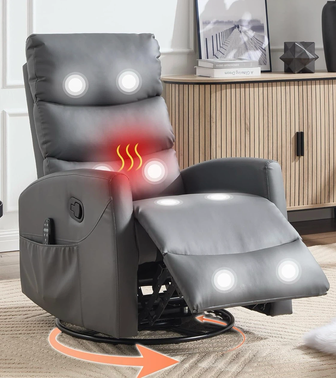 Gray Recliner Massage Chair - photo 4