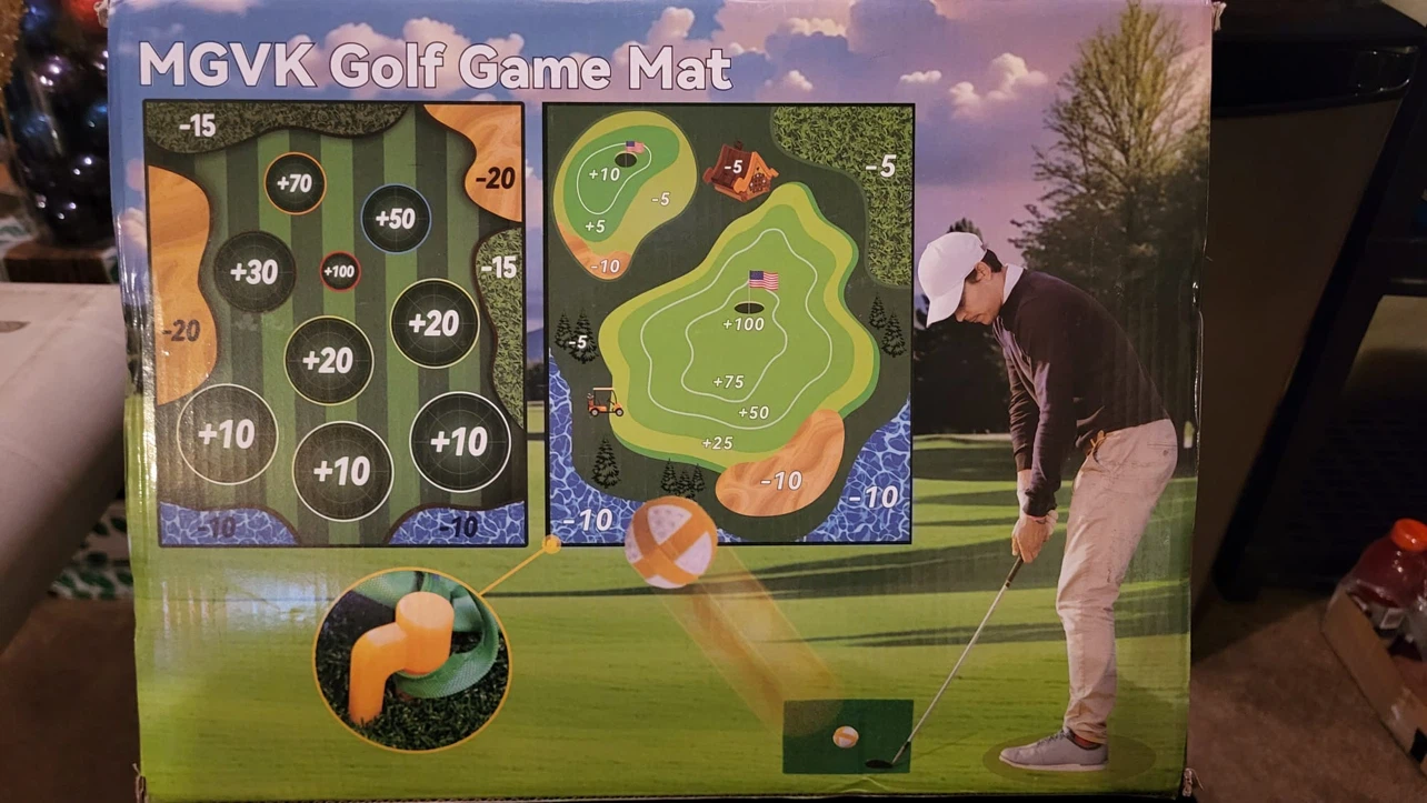 MGVK Golf Game Mat - Indoor Chipping Practice