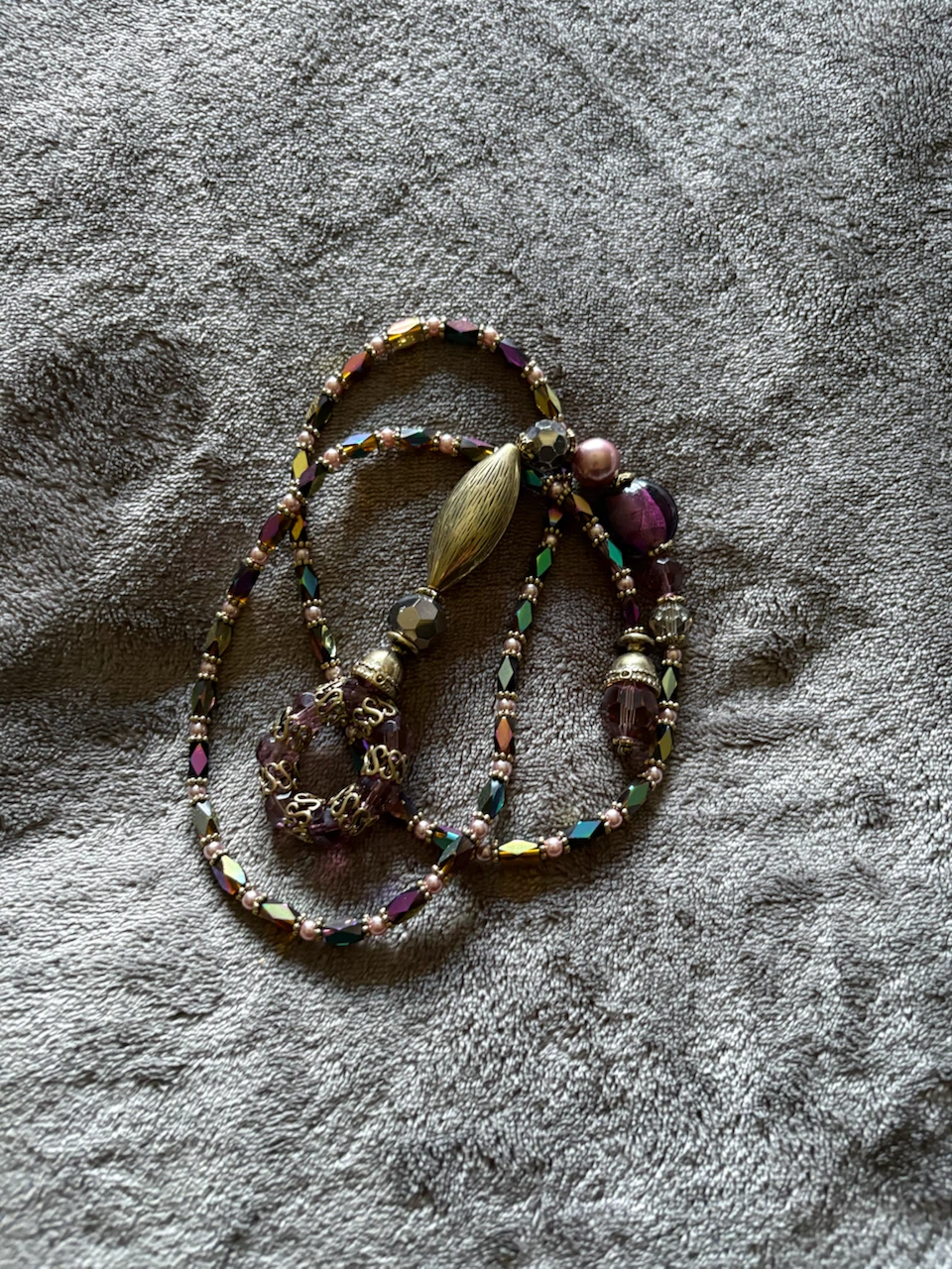 Beaded Lariat Necklace with Tassel - photo 3