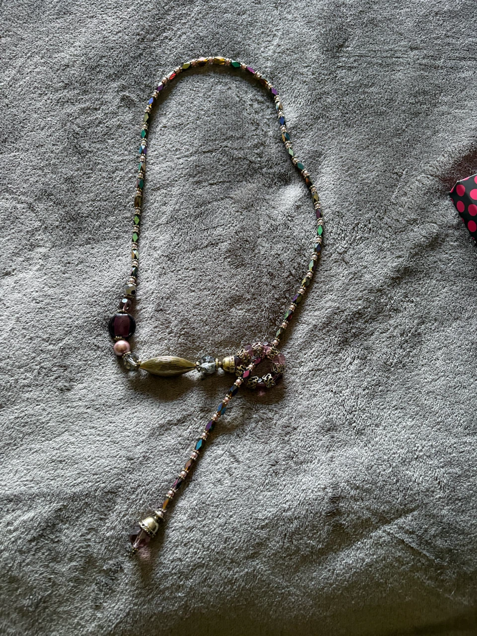 Beaded Lariat Necklace with Tassel - photo 5