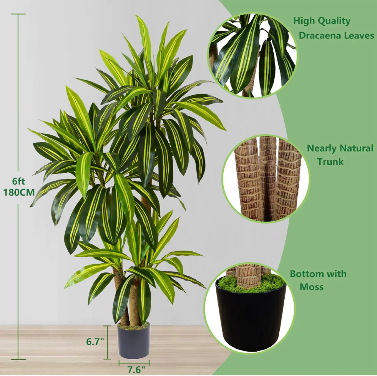 Warmplants Artificial Dracaena Tree 6ft BNIB - photo 4