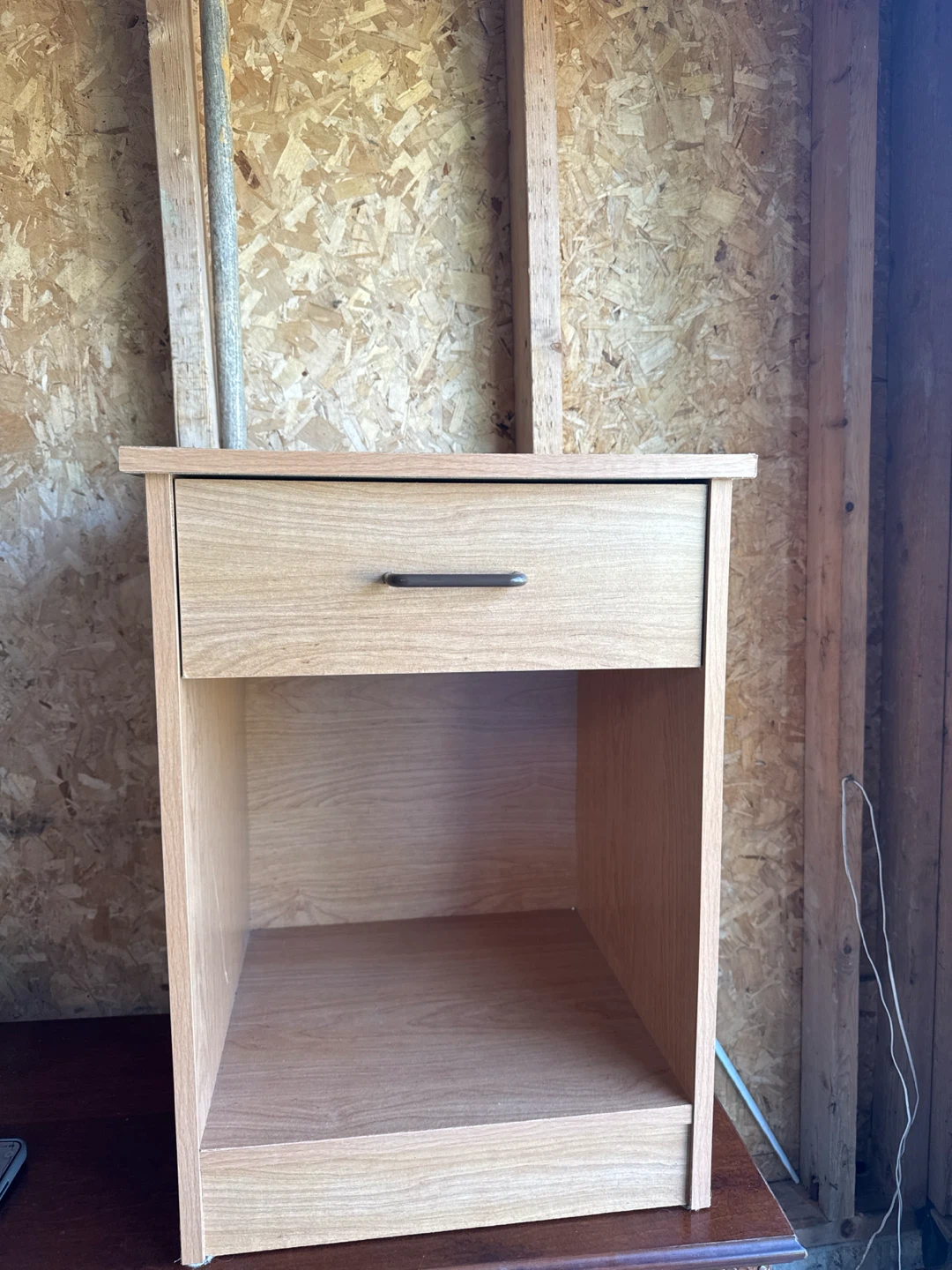 Wooden Nightstand with Drawer