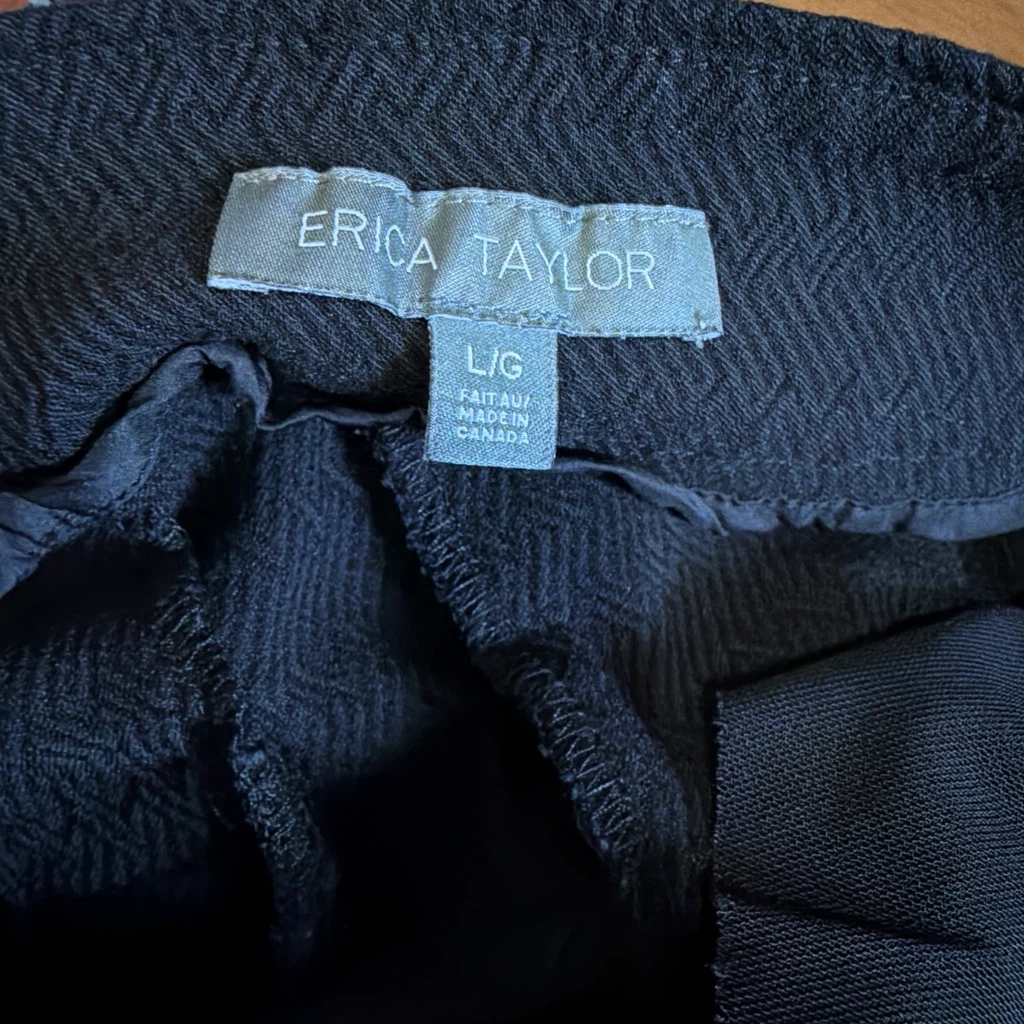 Erica Taylor Black Textured Pants