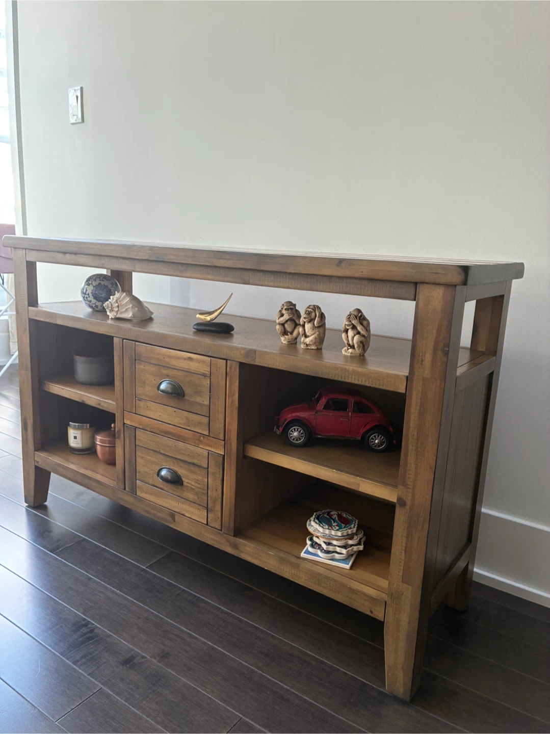 Moving Sale! Wooden Console Table with Drawers - photo 2