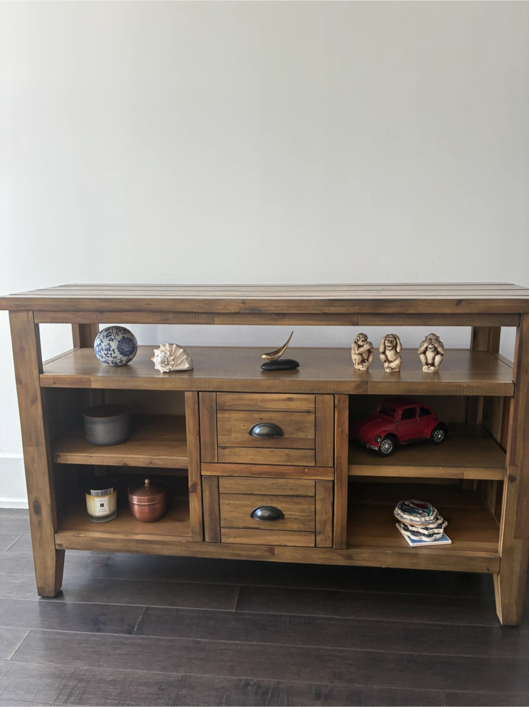 Moving Sale! Wooden Console Table with Drawers - photo 3