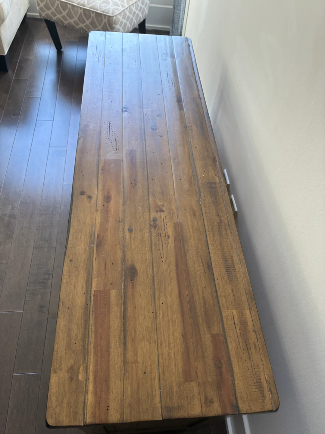Moving Sale! Wooden Console Table with Drawers - photo 4
