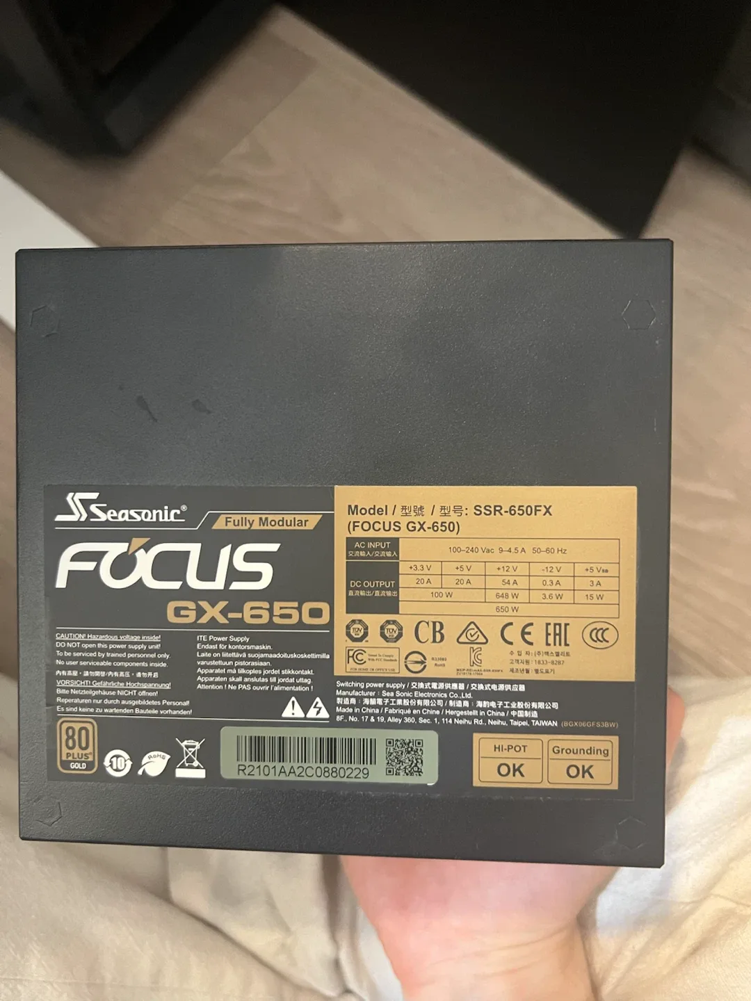 Seasonic FOCUS GX-650 Fully Modular Power Supply