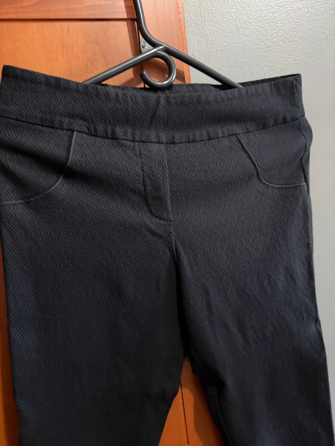 Erica Taylor Women's Black Textured Pants Size L - photo 4