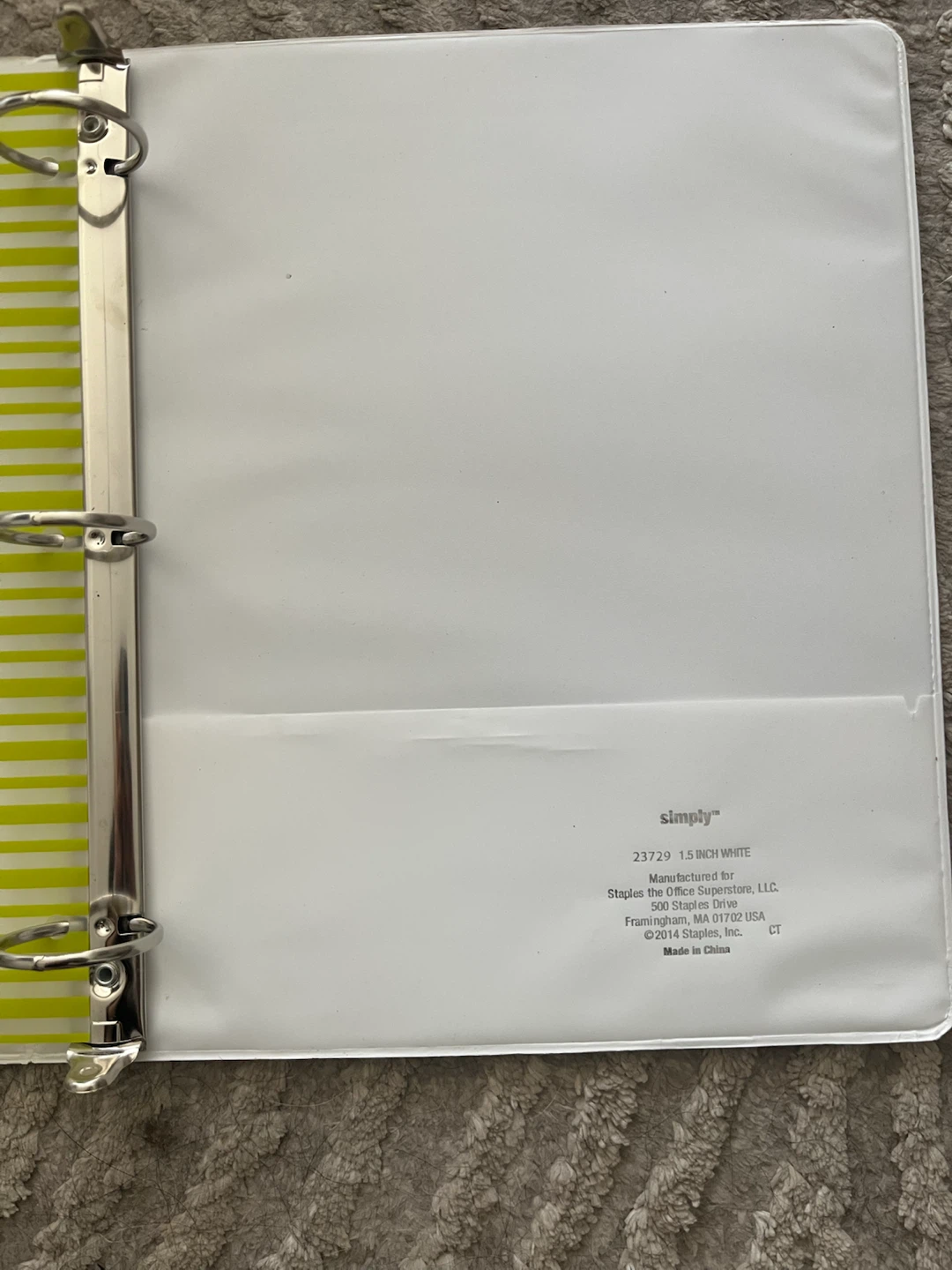 Simply 1.5 Inch White Binder - photo 2