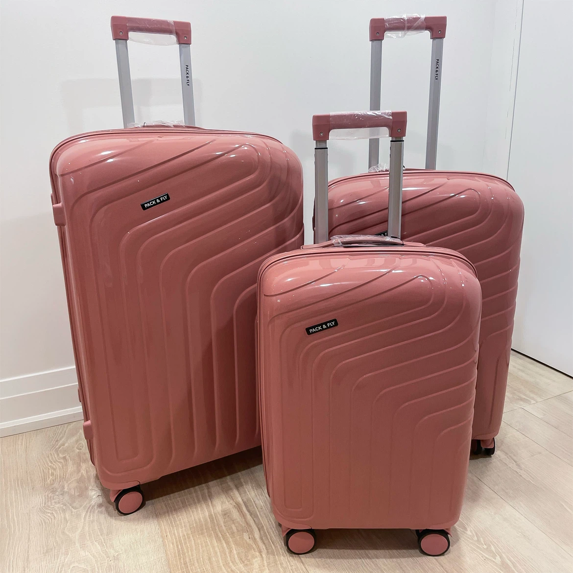 Roselia Pink 3-Piece Luggage Set – Brand New