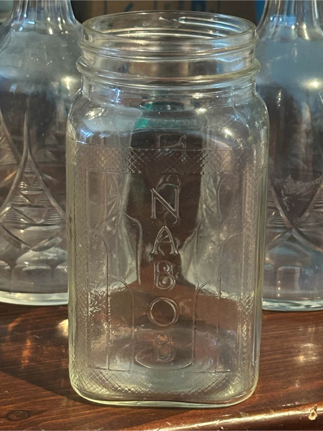 Glass Nabob Coffee Jar
