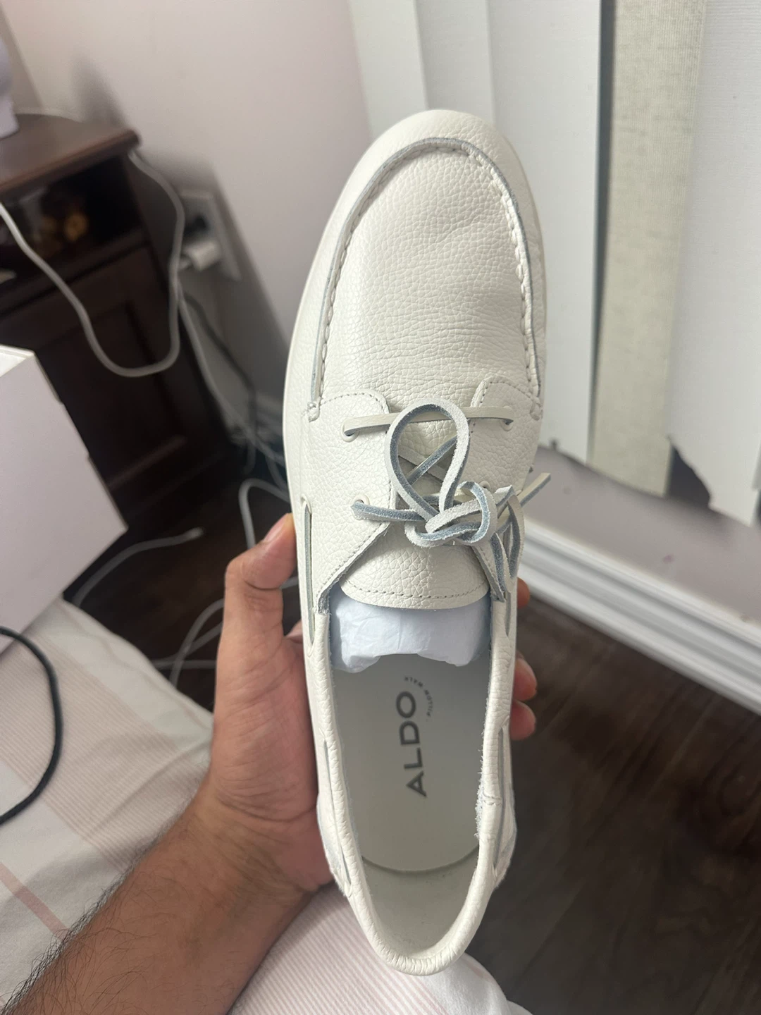 White Aldo Loafers