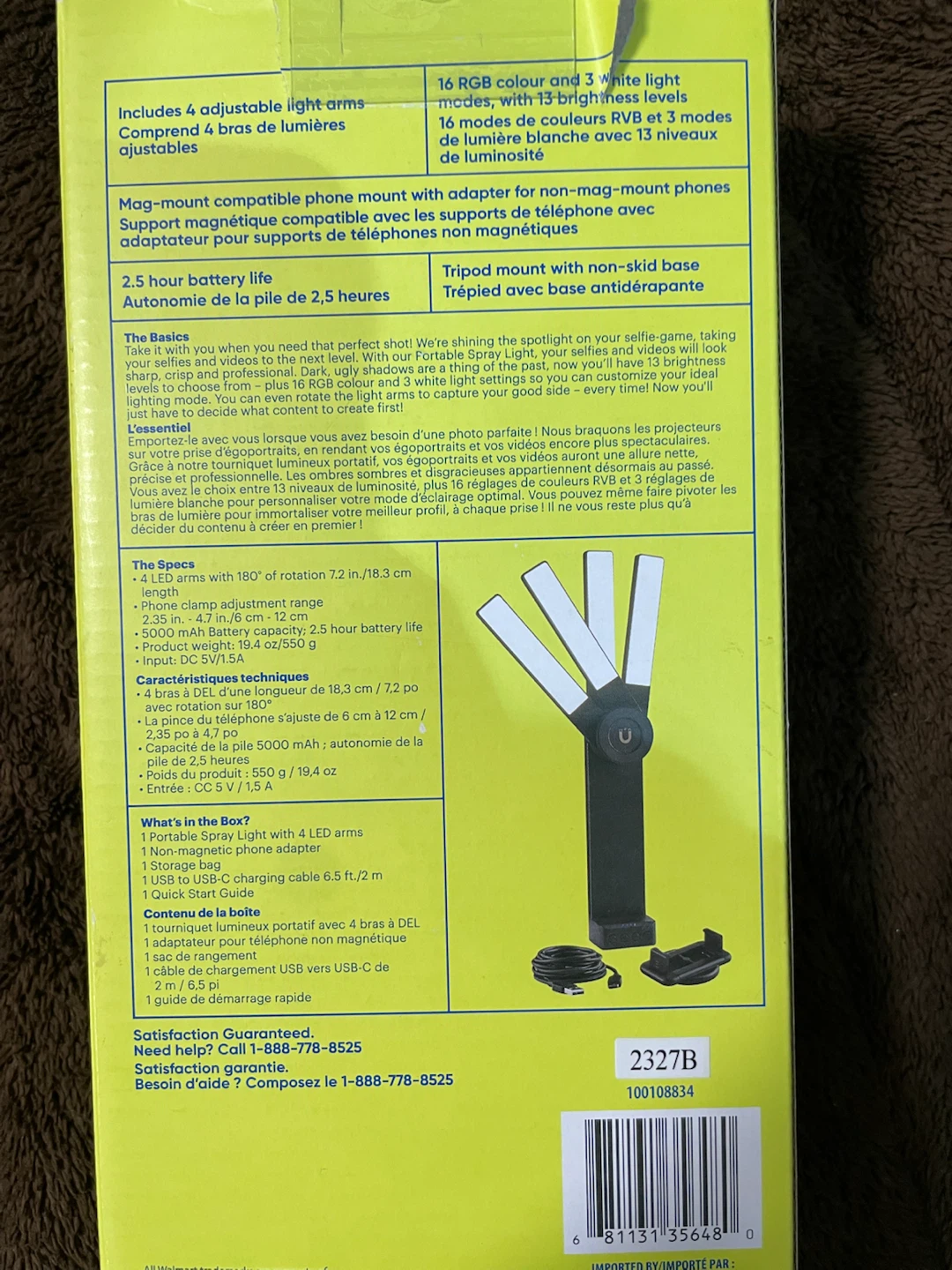 Onn. Portable LED Ring Light with Adjustable Arms - photo 4