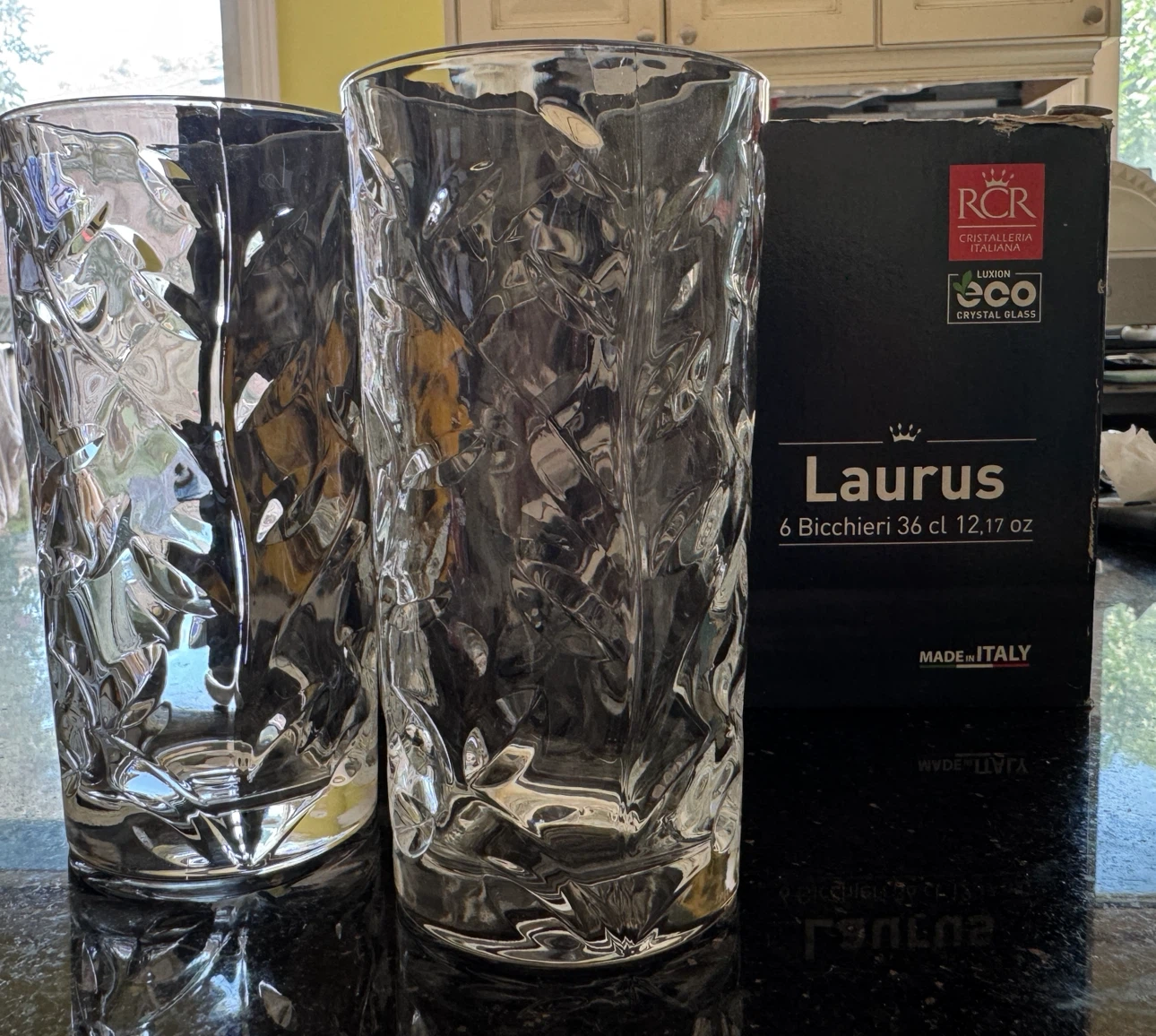 Italy Crystal Glasses - Set of 6