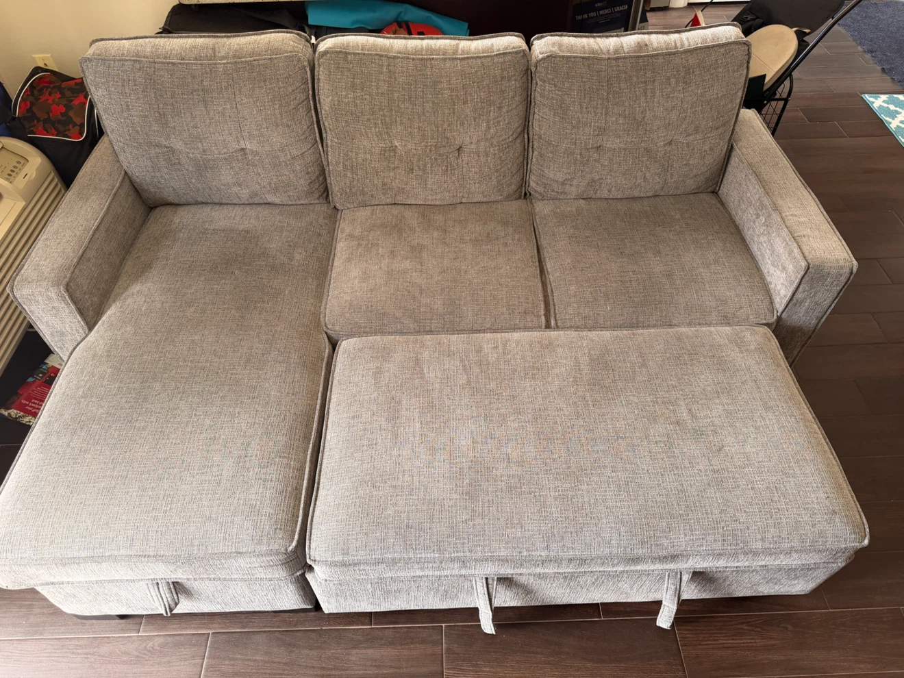 Grey Sectional Sofa with Storage