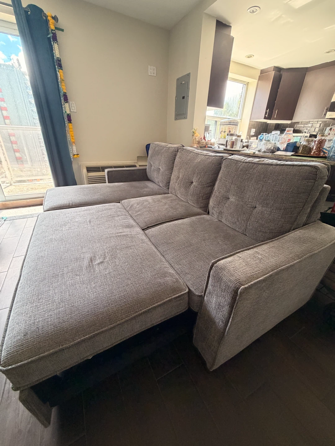 Grey Sectional Sofa with Storage - photo 2