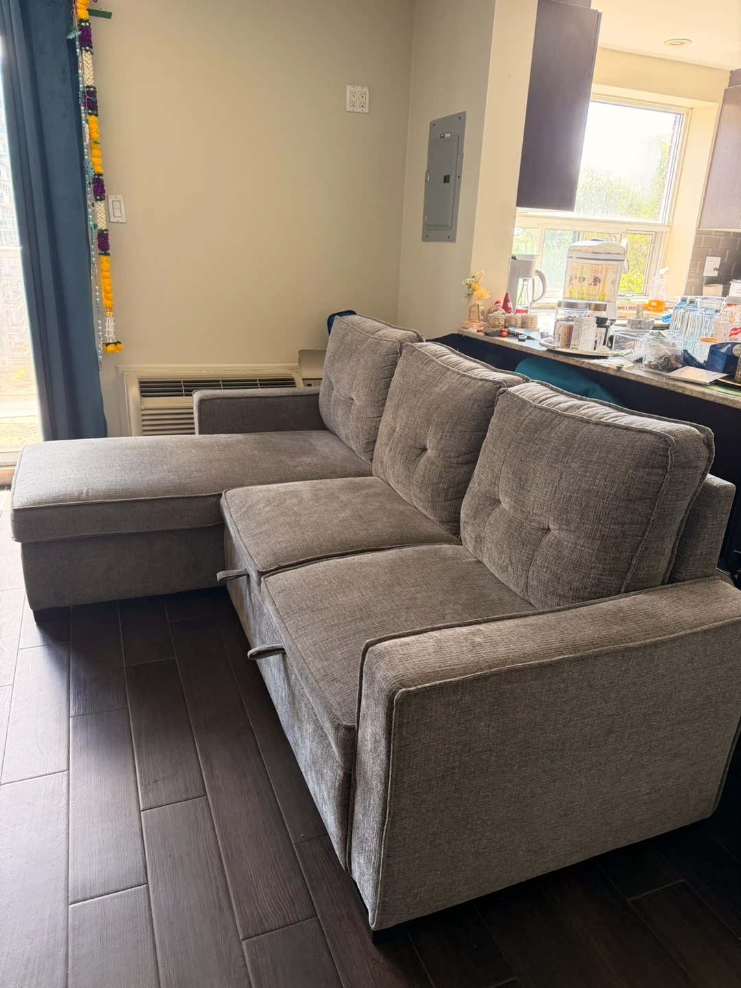 Grey Sectional Sofa with Storage - photo 3