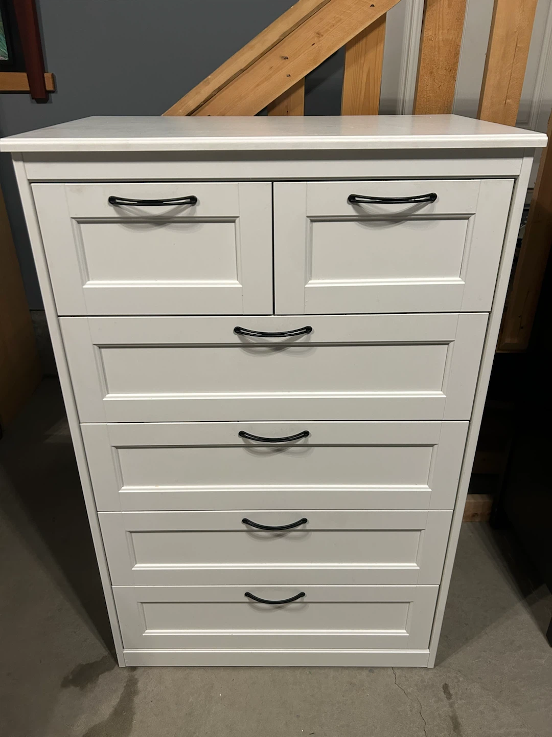 IKEA white tall dresser with 6 drawers
