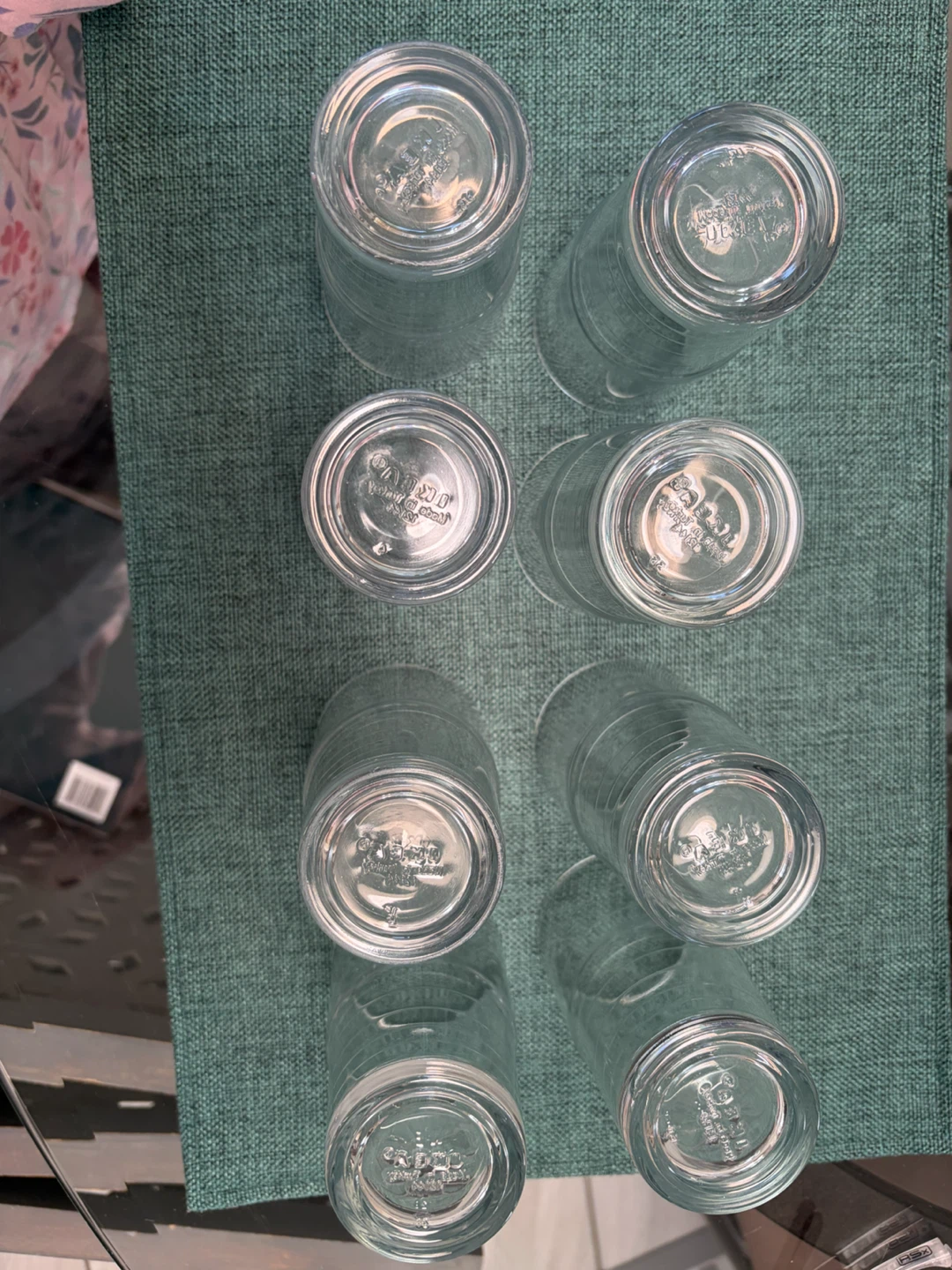 Set of 8 Clear Glass Tumblers - photo 2