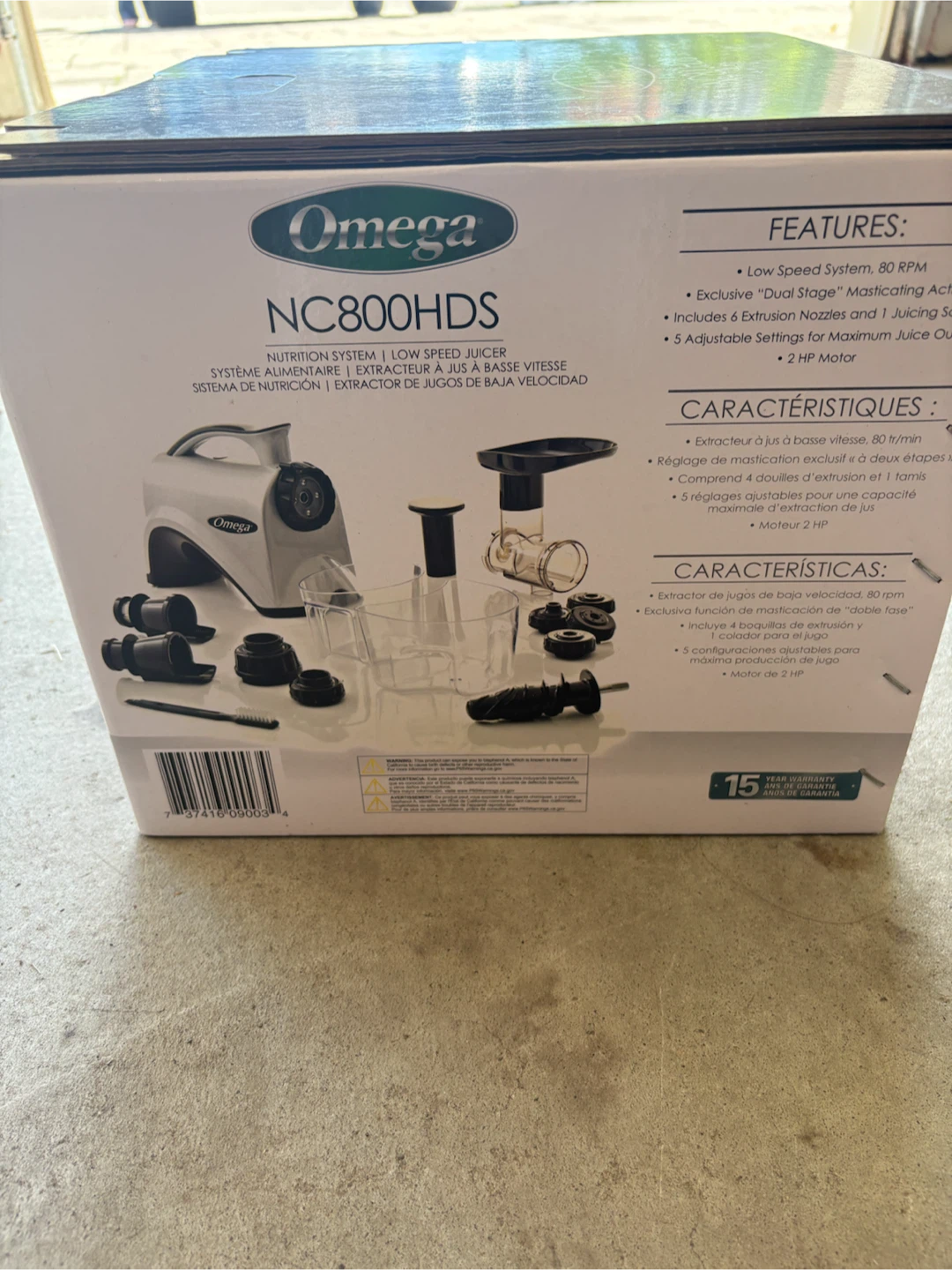 Omega NC800HDS Low Speed Juicer - photo 2
