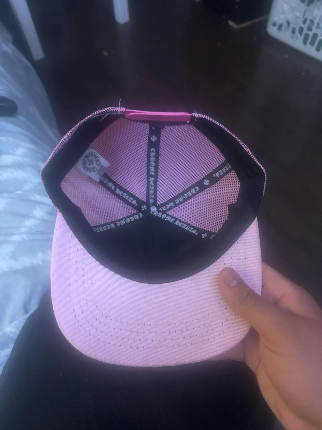 Chrome Hearts Pink White Trucker Hat - photo 2