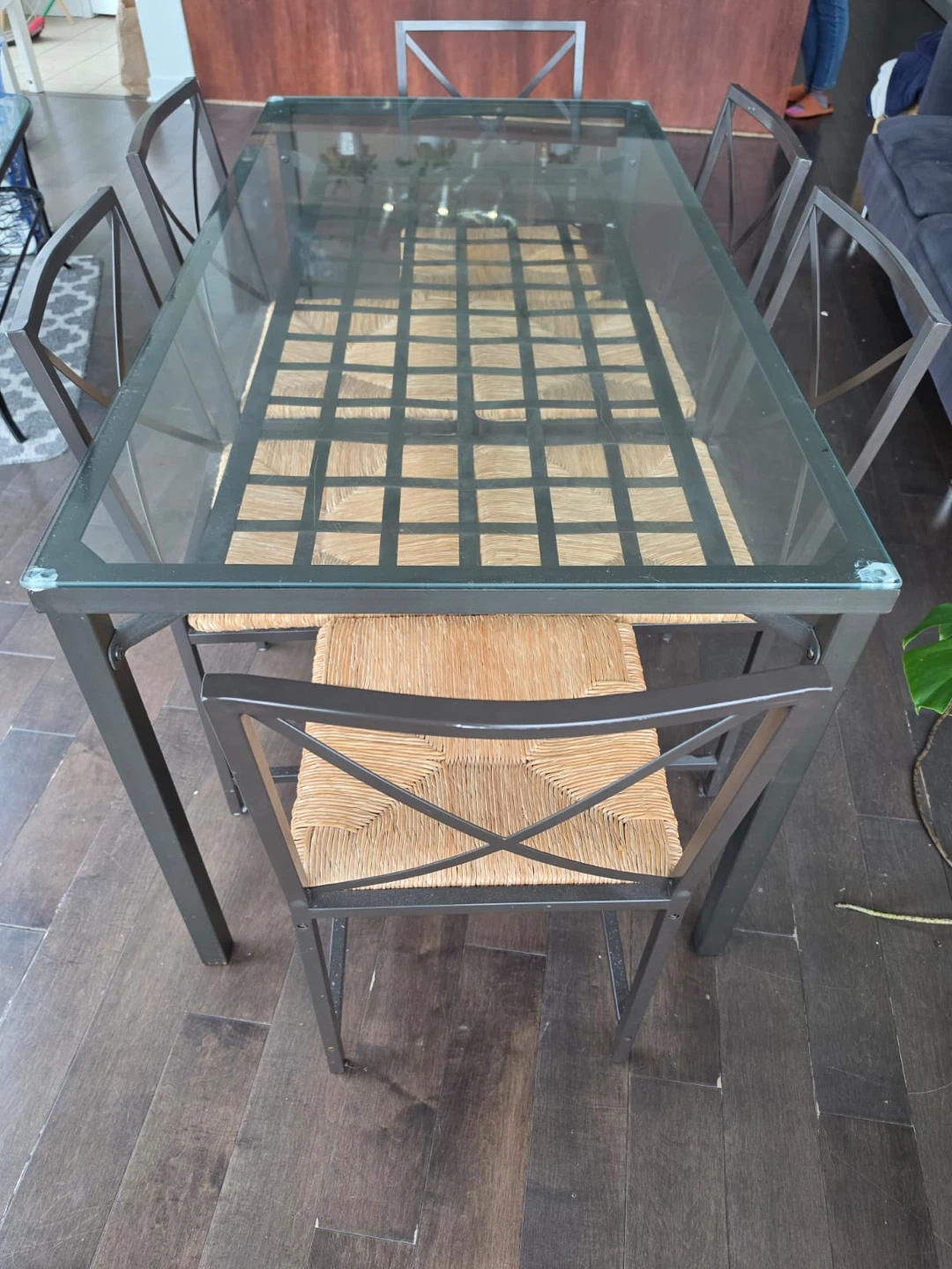 Glass Top Dining Table with 4 Chairs - photo 4