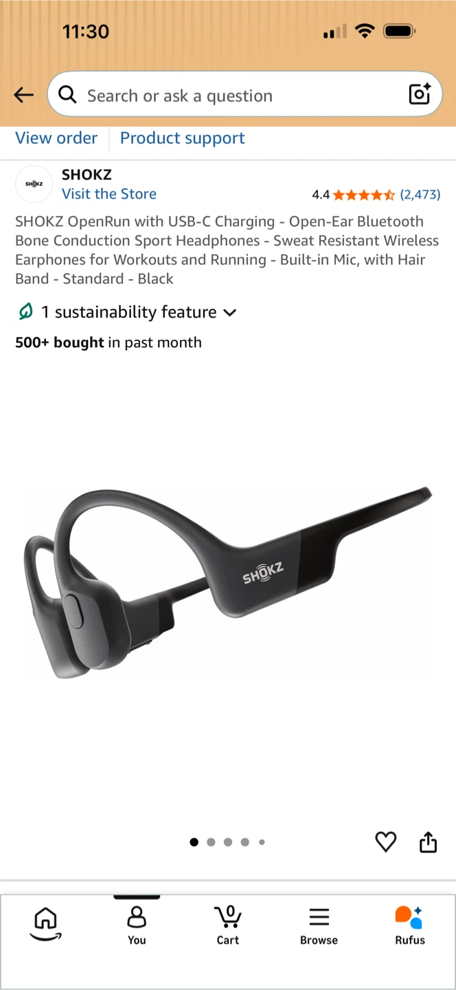 SHOKZ OpenRun Bone Conduction Headphones - photo 3