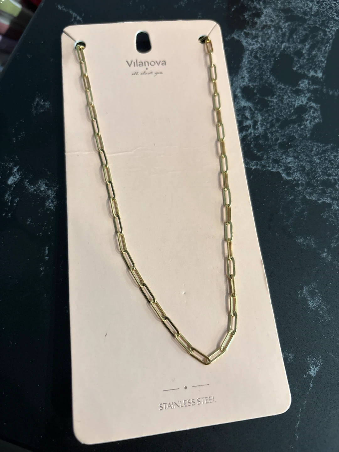 Vilanova Gold Chain Necklace - Stainless Steel