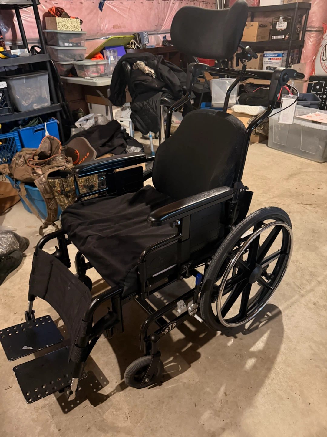 Black Wheelchair with Headrest - photo 2