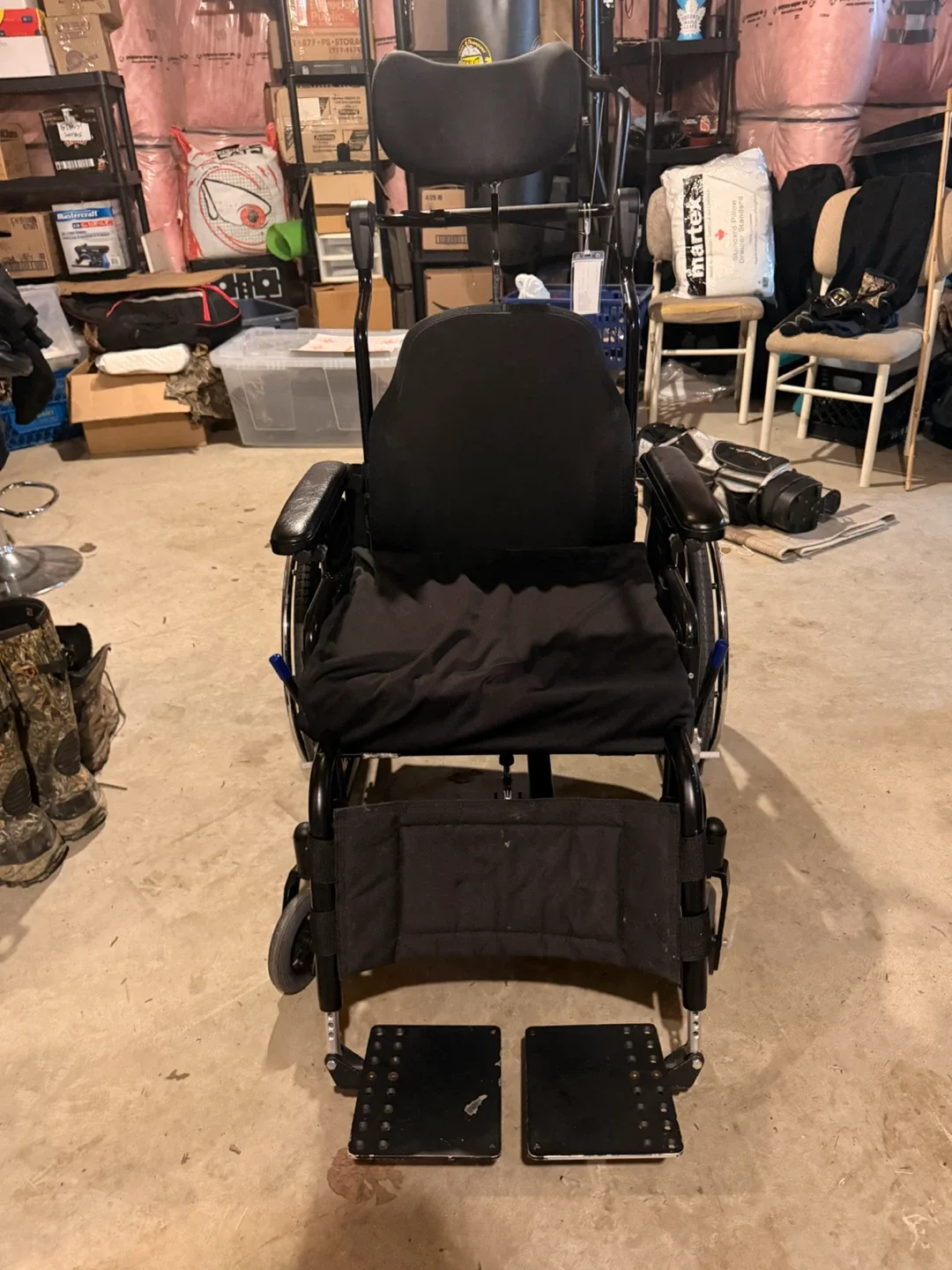 Black Wheelchair with Headrest - photo 3