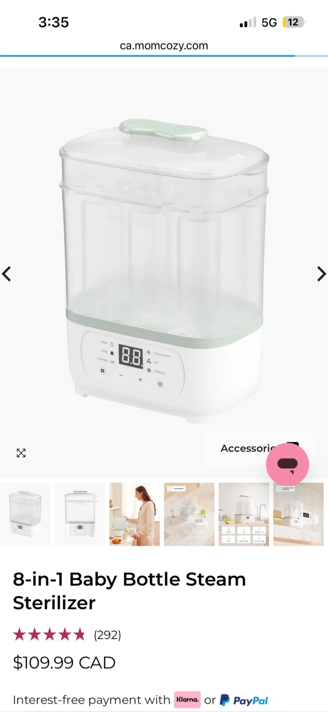 Momcozy 8-in-1 Baby Bottle Steam Sterilizer - photo 3