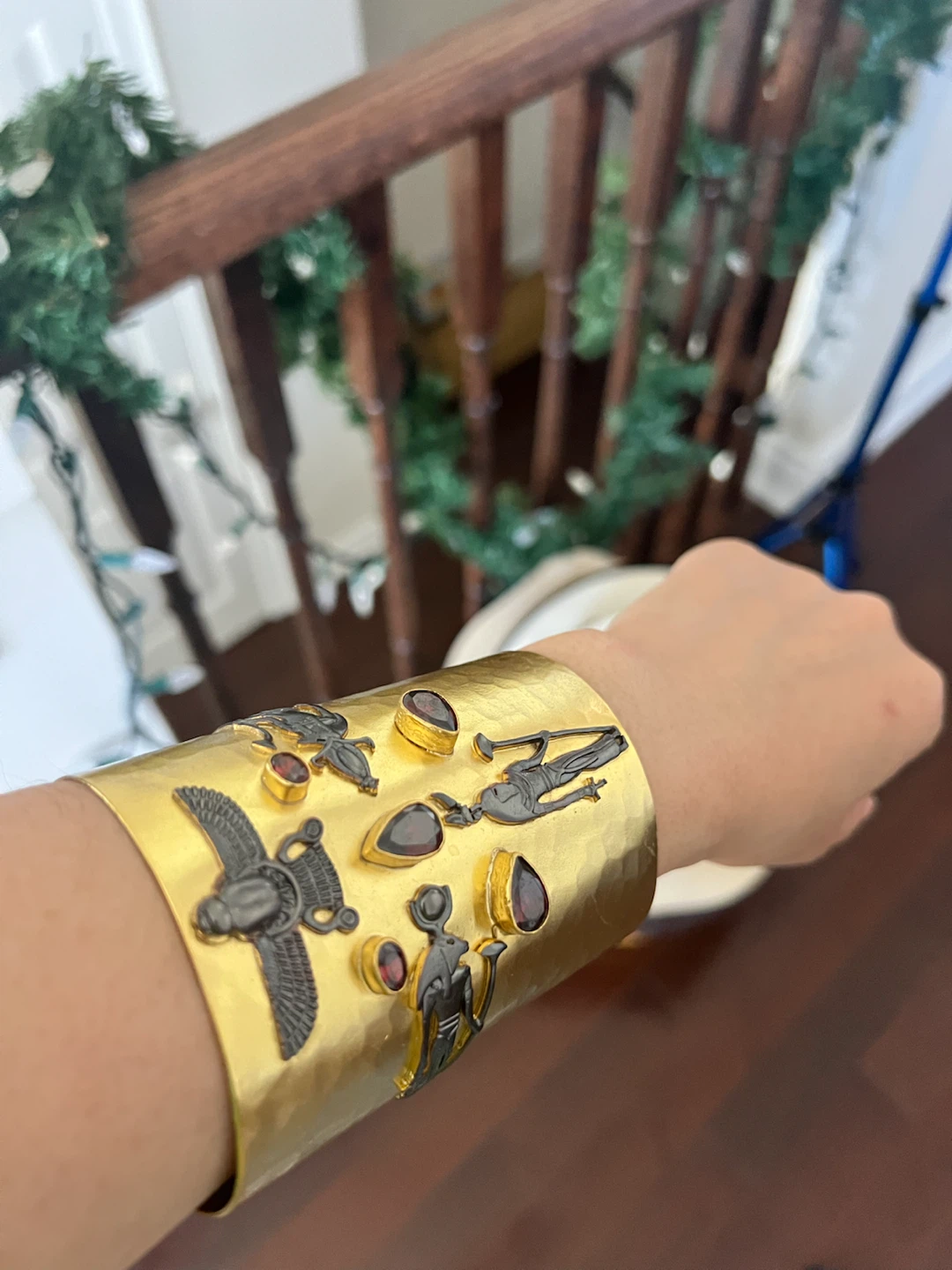 Gold Egyptian Inspired Cuff Bracelet - photo 4