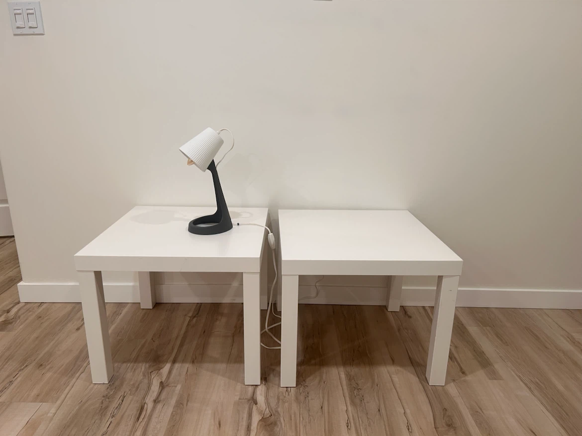 2 IKEA LACK Tables & Table lamp - good condition - photo 2