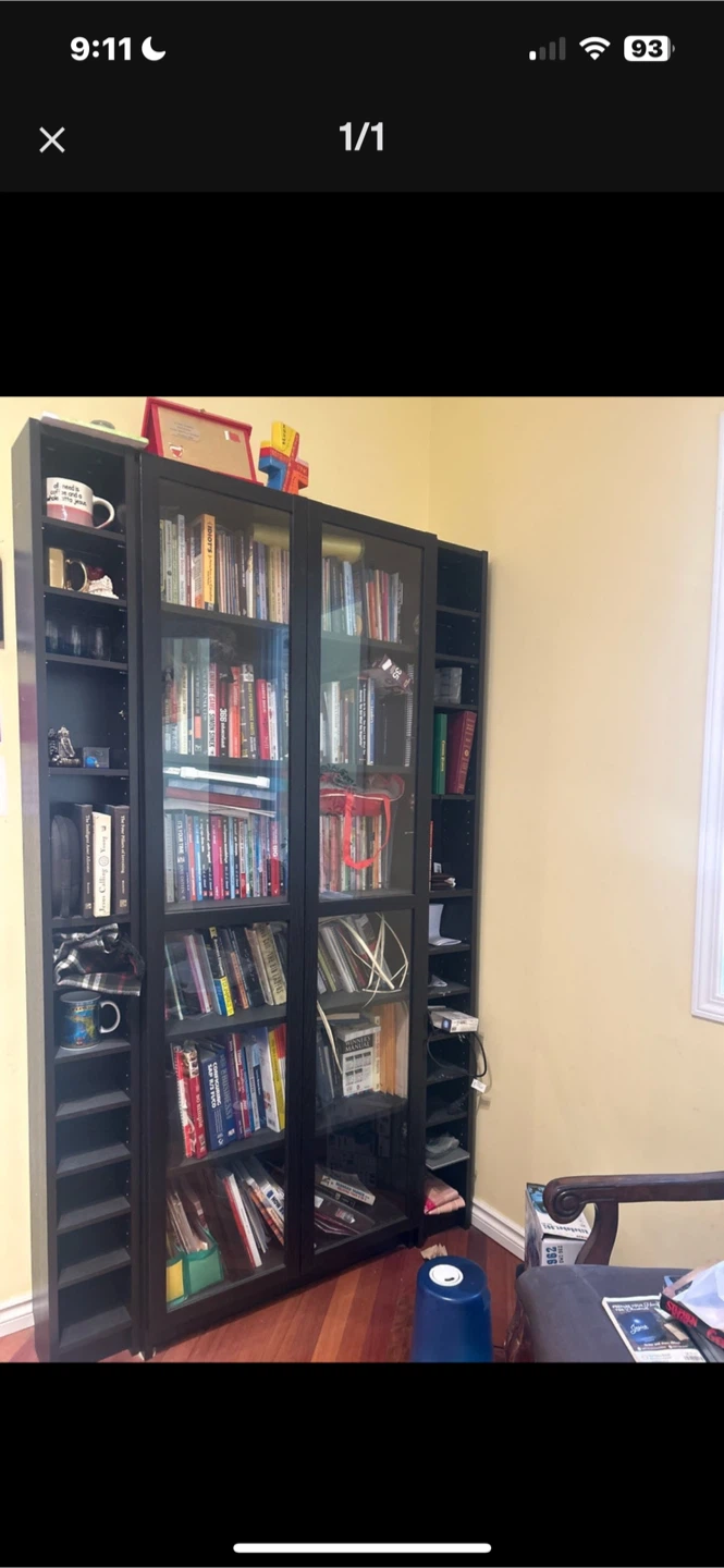 IKEA Billy Bookcase with Glass Doors