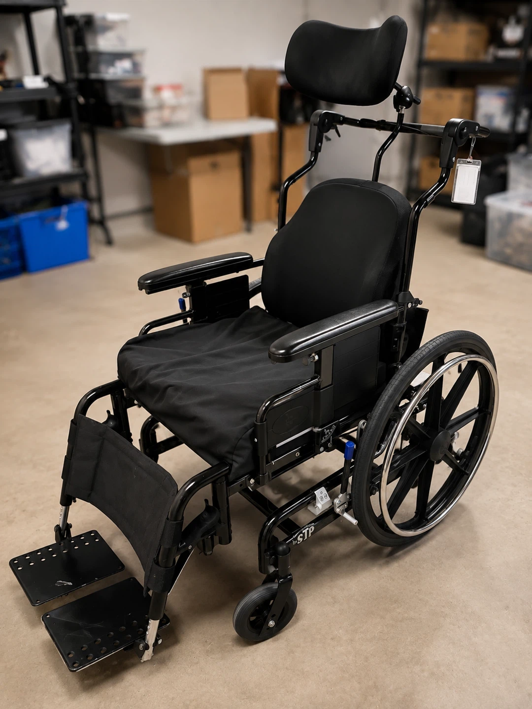 Black Wheelchair with Headrest