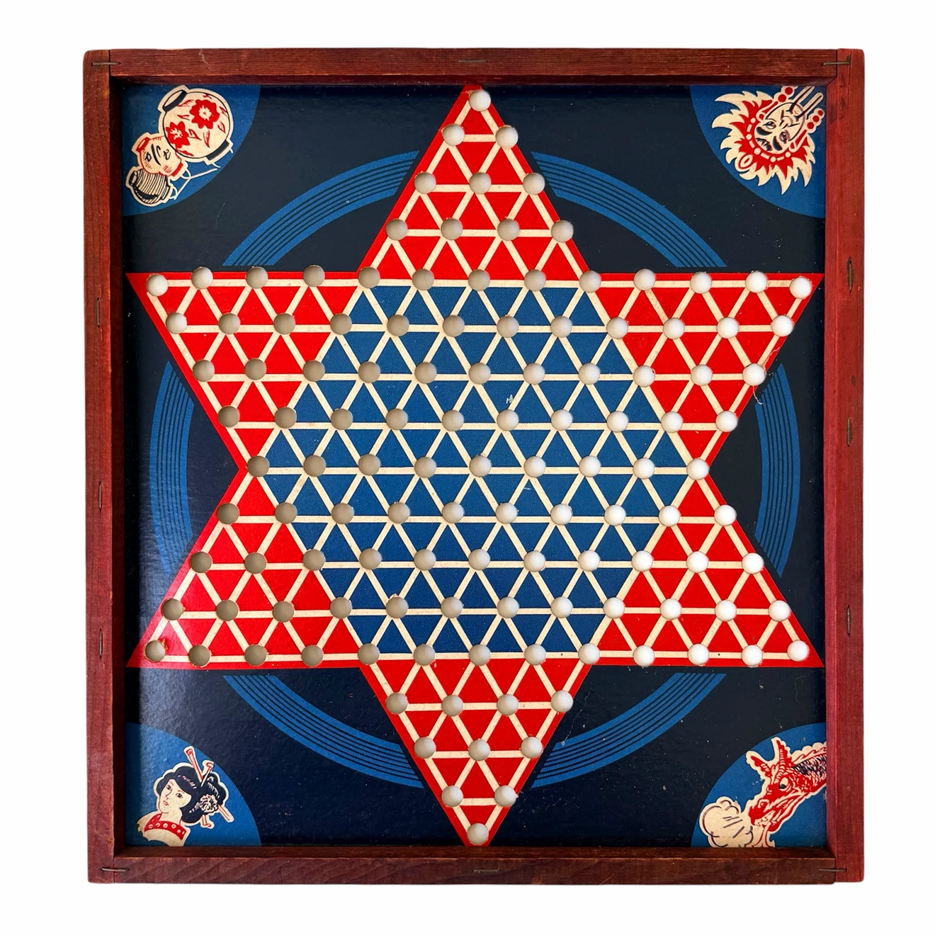Collection of 5 Vintage Chinese Checkers Game Boards - photo 4