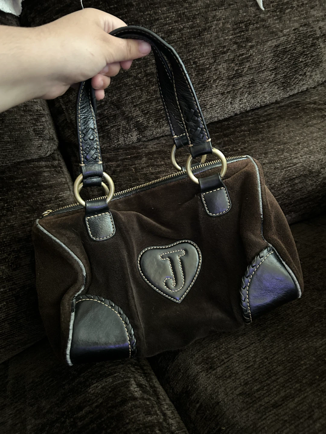 Juicy Couture Brown Velour Shoulder Bag - photo 4