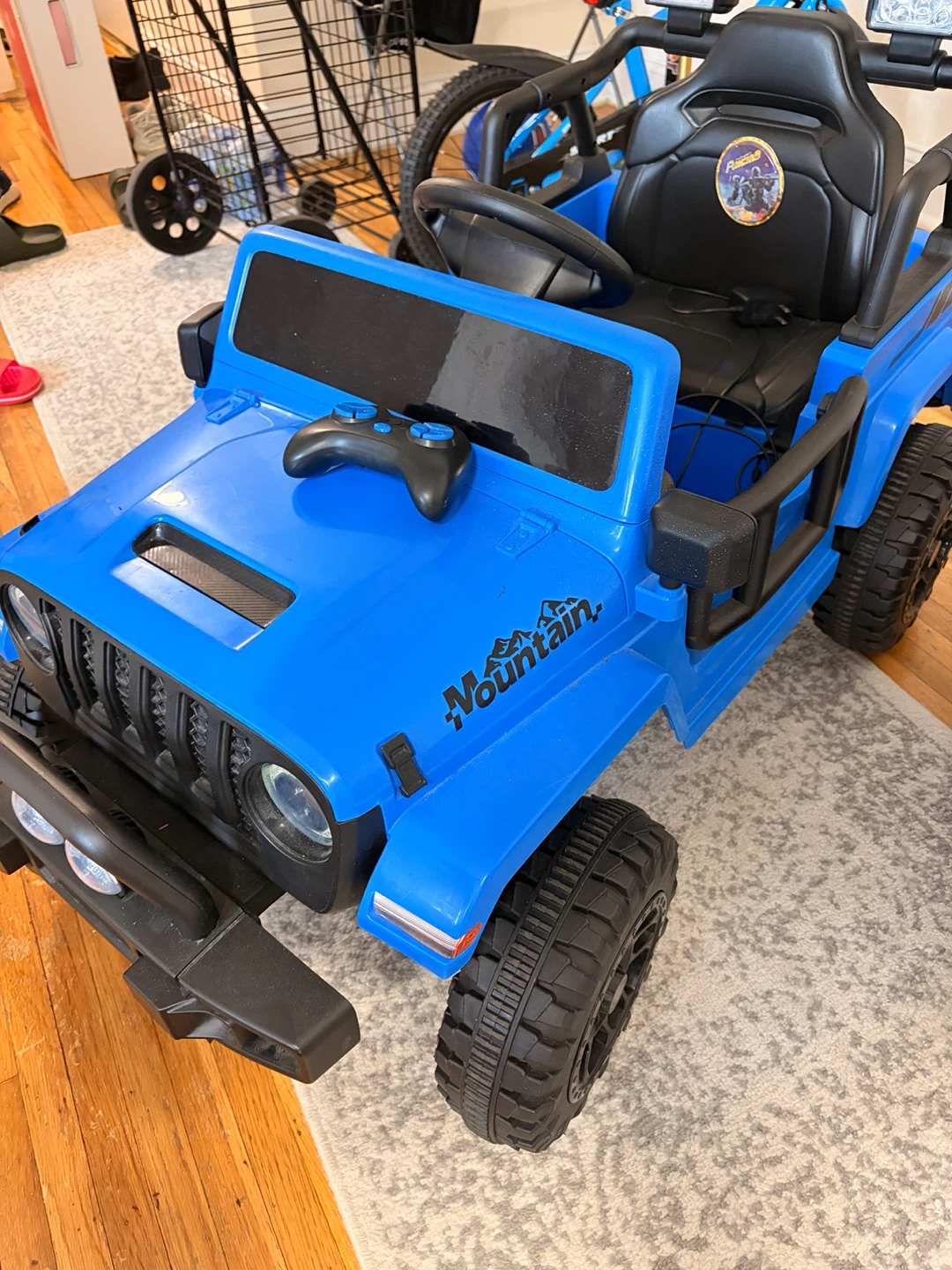Blue Kids Ride-On Jeep with Remote