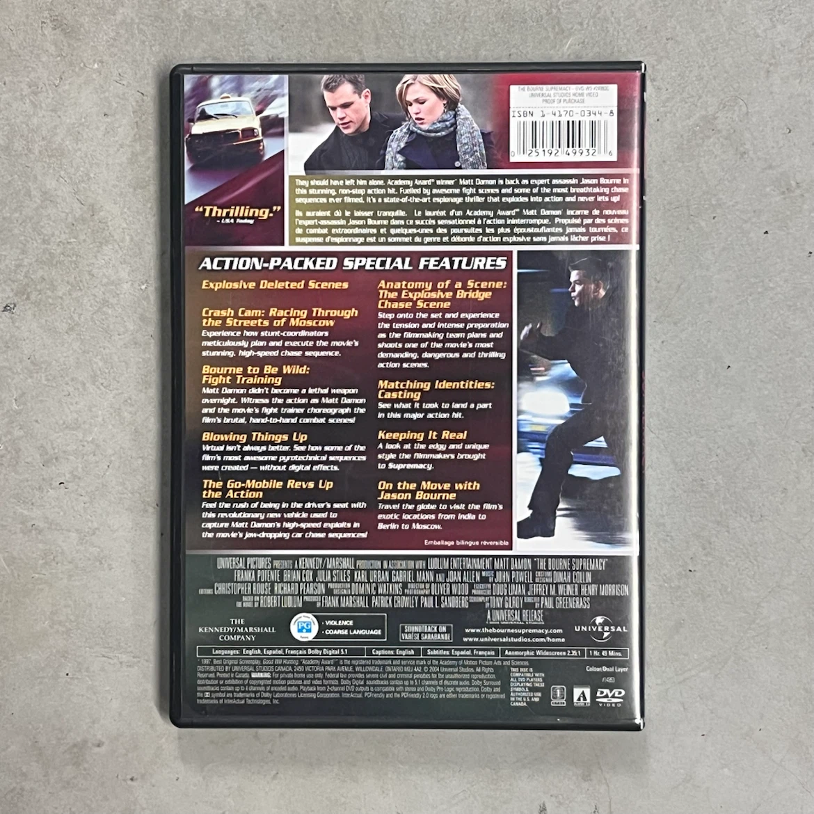 The Bourne Supremacy DVD - photo 2