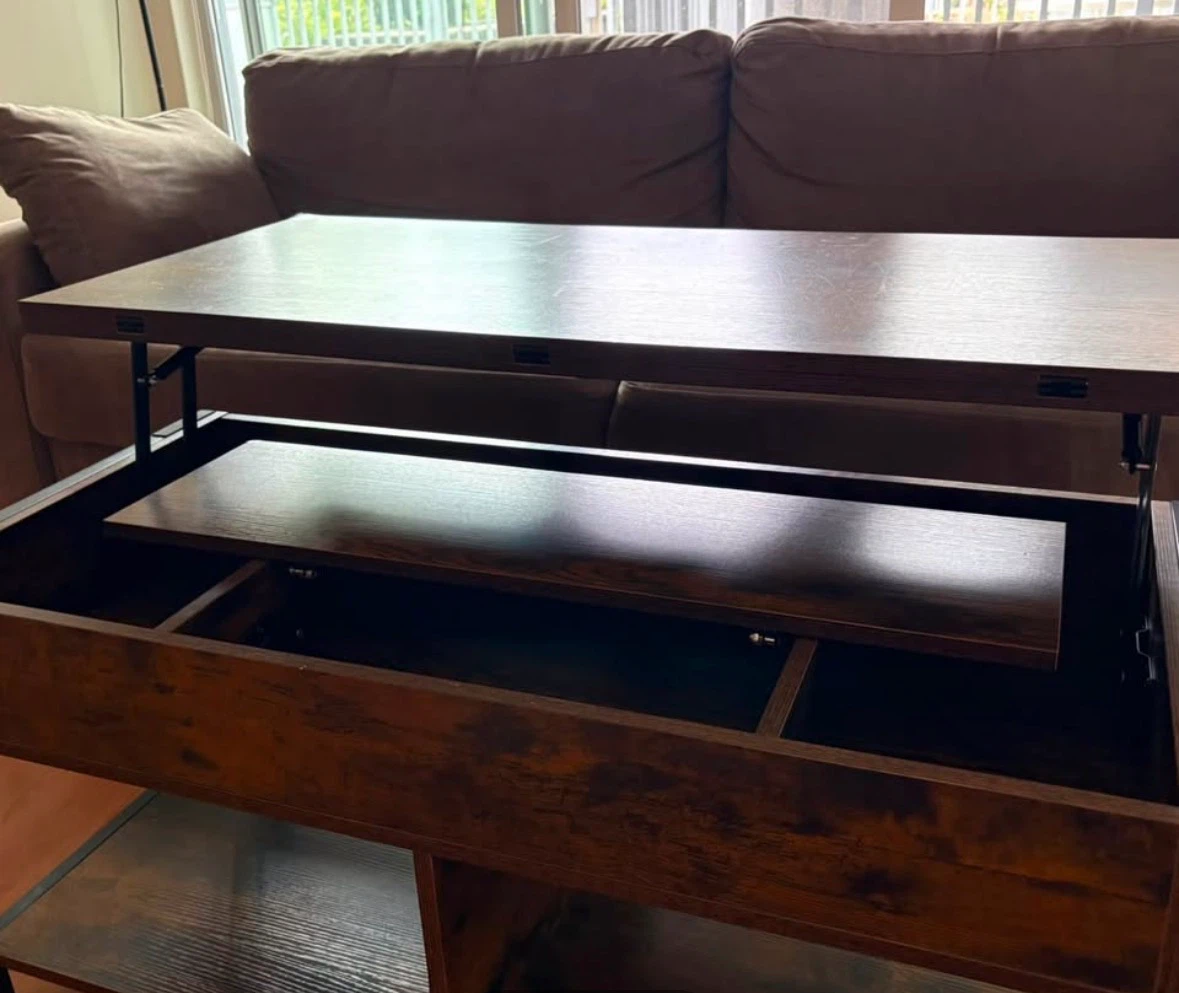 Lift Top Coffee Table with Storage - photo 4