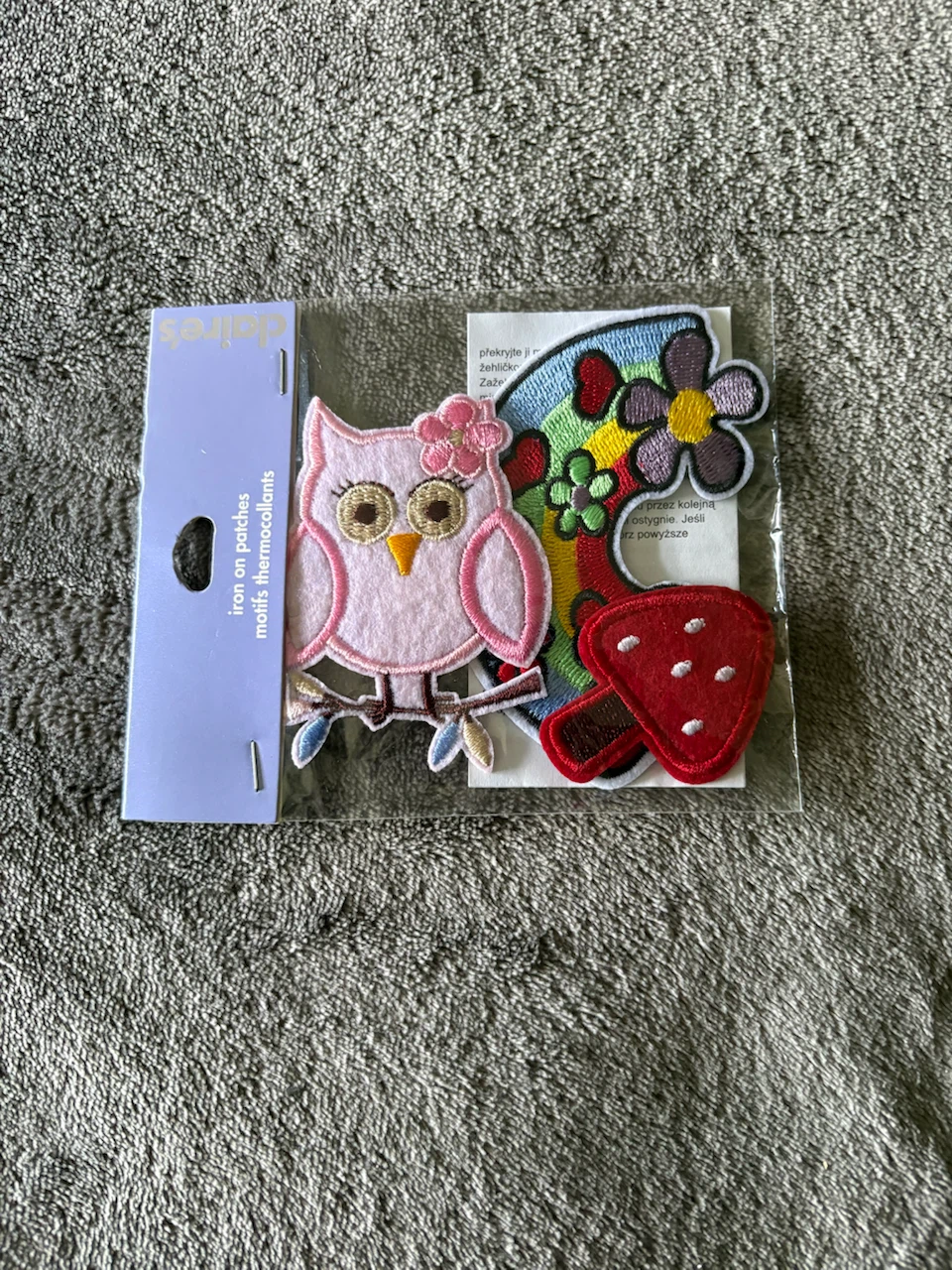 Claire's Iron on Patches - Owl, Strawberry, Rainbow - photo 3