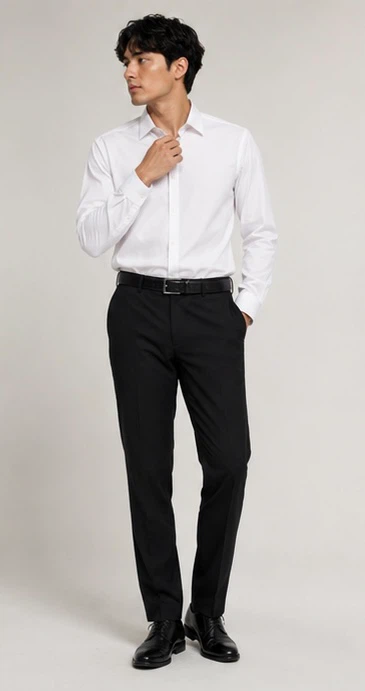 Zara Men's White Button-Up Shirt