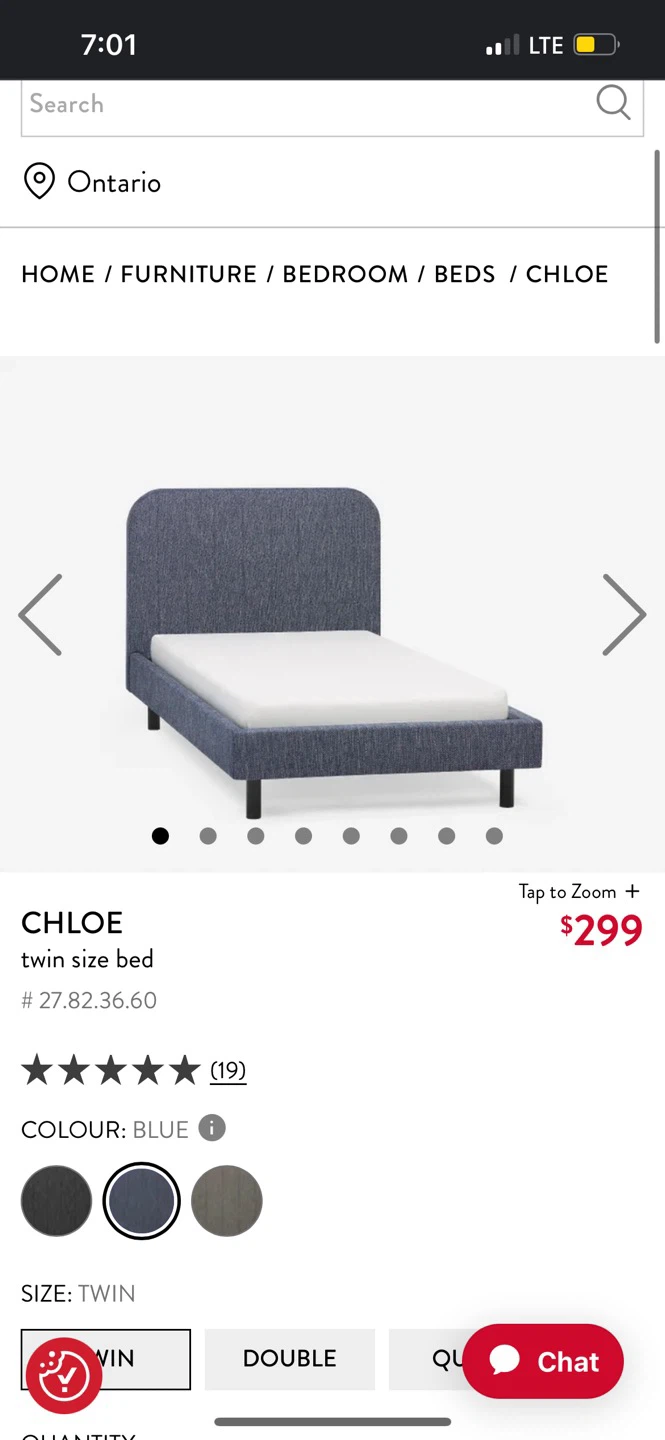 Structube Twin Size Bed Frame - photo 2