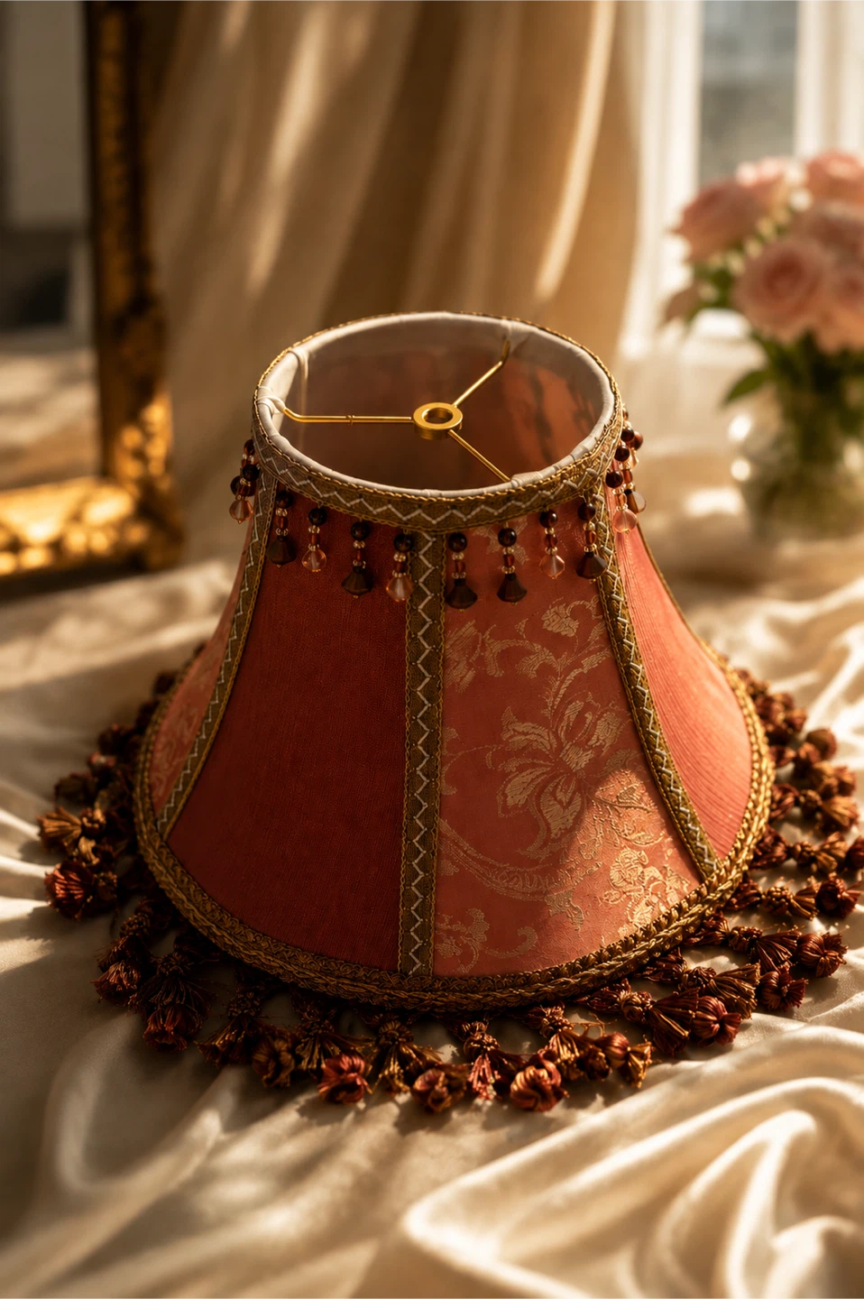 Vintage Style Lampshade with Tassel Trim - photo 2