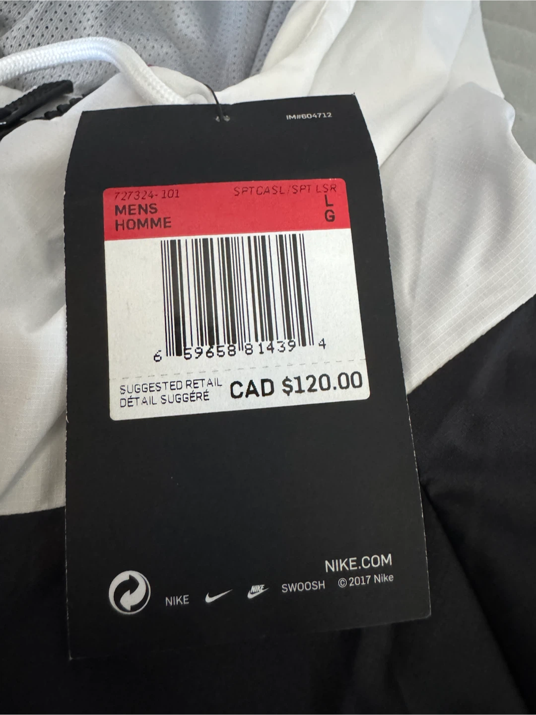Nike Windbreaker Jacket Men's L - photo 2
