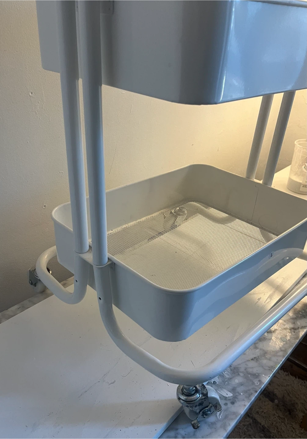 IKEA Raskog White 3-Tier Rolling Storage Cart - photo 2