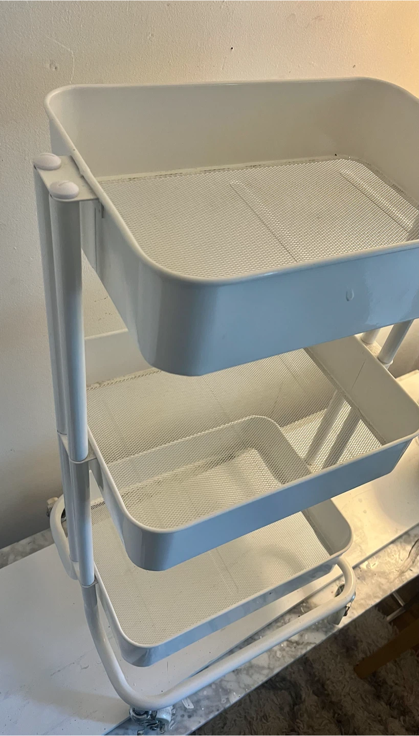 IKEA Raskog White 3-Tier Rolling Storage Cart - photo 3