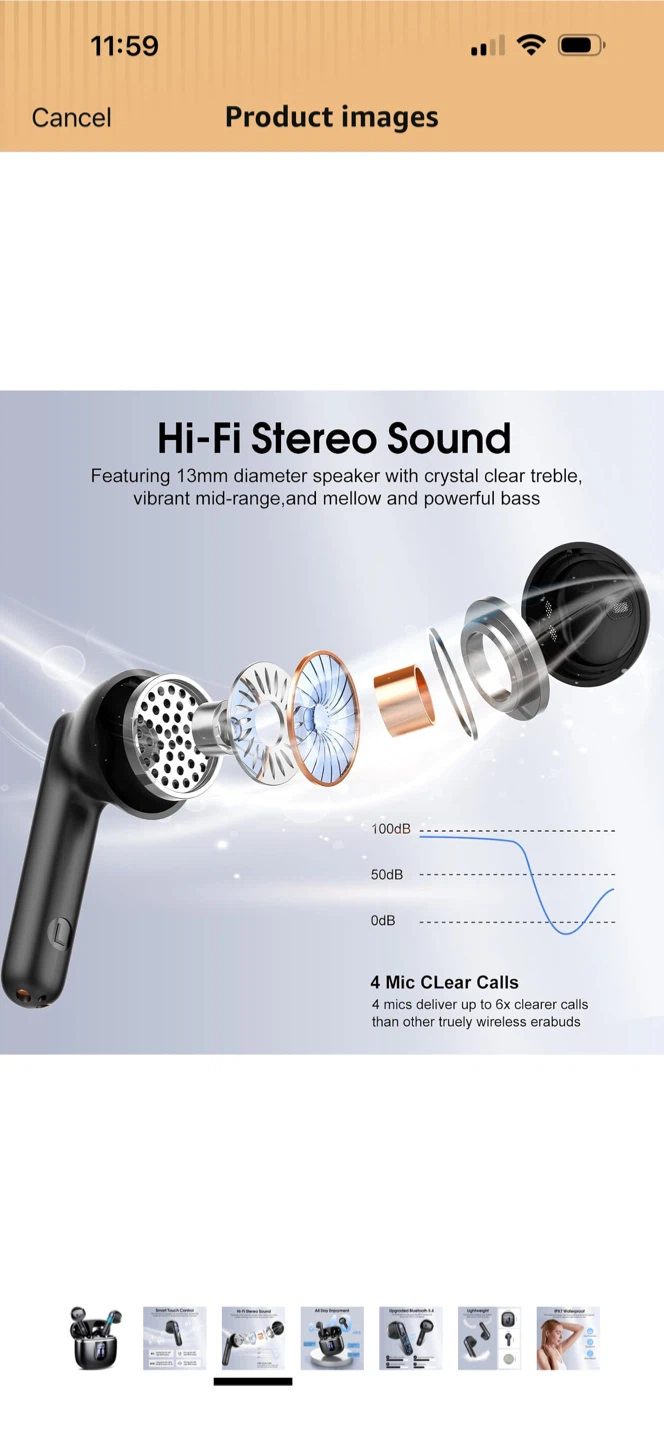 Cillso Wireless Earbuds, Bluetooth 5.4 Headphones - photo 3